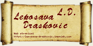 Leposava Drašković vizit kartica